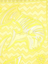 Emilio Pucci Yellow Printed Cotton Scarf Accessory arcadeshops.com