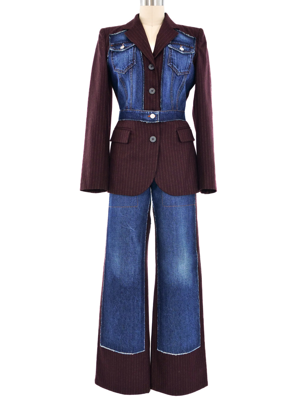 Jean Paul Gaultier Jeans Pinstripe Pantsuit