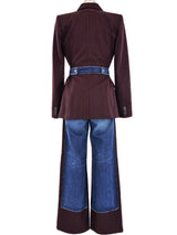 Jean Paul Gaultier Jeans Pinstripe Pantsuit Suit arcadeshops.com