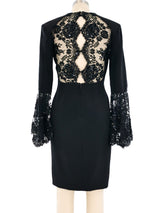 1980s Vicky Tiel Flutter Sleeve Dress Dress arcadeshops.com