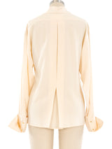 Chanel Double Breasted Blouse Top arcadeshops.com