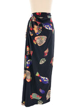 Lanvin Tropical Print Maxi Skirt Bottom arcadeshops.com