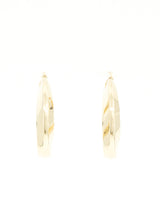 14k Gold Torqued Hoop Earrings Fine Jewelry arcadeshops.com