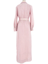 1970's Pink Metallic Shirt Dress Dress arcadeshops.com