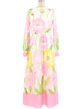 1960's Jack Bryan Floral Gown Dress arcadeshops.com