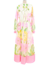 1960's Jack Bryan Floral Gown Dress arcadeshops.com