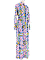 1970's Pastel Printed Jersey Dress Dress arcadeshops.com