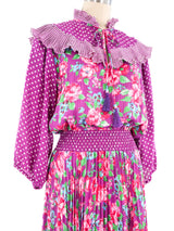 Diane Freis Printed Chiffon Dress Dress arcadeshops.com