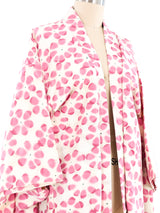 Pink Watercolor Flower Kimono Jacket arcadeshops.com