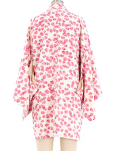 Pink Watercolor Flower Kimono Jacket arcadeshops.com