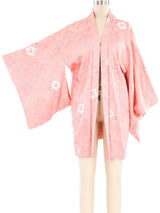 Peach Shibori Haori Kimono Jacket arcadeshops.com