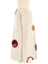 Marni Felted Wool Design Linen Skirt Bottom arcadeshops.com
