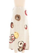 Marni Felted Wool Design Linen Skirt Bottom arcadeshops.com