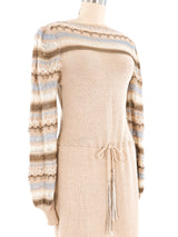 Oscar de la Renta Neutral Knit Dress Dress arcadeshops.com