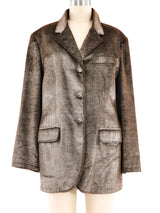 Moschino Metallic Three Button Jacket Jacket arcadeshops.com