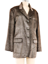 Moschino Metallic Three Button Jacket Jacket arcadeshops.com