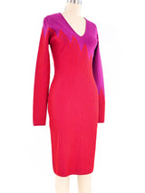 Thierry Mugler Couture Two Tone Knit Dress Dress arcadeshops.com