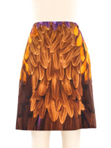 2005 Prada Feather Print Skirt Bottom arcadeshops.com