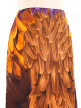 2005 Prada Feather Print Skirt Bottom arcadeshops.com