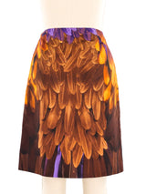 2005 Prada Feather Print Skirt Bottom arcadeshops.com