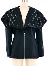Claude Montana Chain Embellished Jacket Jacket arcadeshops.com