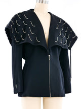 Claude Montana Chain Embellished Jacket Jacket arcadeshops.com
