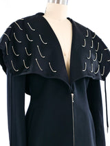 Claude Montana Chain Embellished Jacket Jacket arcadeshops.com