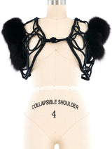 J Mendel Fur Trimmed Piped Shrug Jacket arcadeshops.com