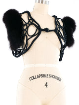 J Mendel Fur Trimmed Piped Shrug Jacket arcadeshops.com