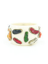Studded Ivory Resin Bangle Accessory arcadeshops.com