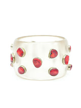 Coral Studded Clear Bangle Accessory arcadeshops.com
