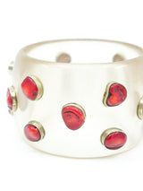 Coral Studded Clear Bangle Accessory arcadeshops.com