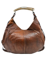 Yves Saint Laurent Brown Leather Mombasa Bag Accessory arcadeshops.com