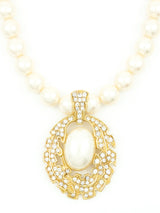 Trifari Pearl Pendant Necklace Jewelry arcadeshops.com