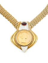 Panetta Gold Coin Collar Necklace Jewelry arcadeshops.com