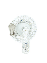 Crystal Studded Hoop Earrings Jewelry arcadeshops.com