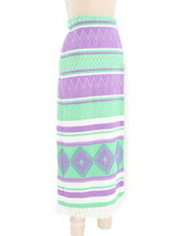 Woven Pastel Fringed Midi Skirt Bottom arcadeshops.com