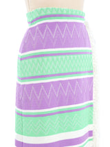 Woven Pastel Fringed Midi Skirt Bottom arcadeshops.com
