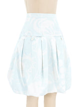 Louis Vuitton Powder Blue Printed Bubble Skirt Bottom arcadeshops.com