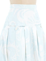 Louis Vuitton Powder Blue Printed Bubble Skirt Bottom arcadeshops.com