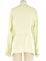 Escada Lime Green Silk Blouse Top arcadeshops.com