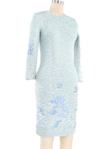 Chez Royale Powder Blue Sequin Knit Dress Dress arcadeshops.com