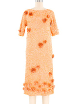 Gene Shelly Peach Sequin Knit Dress Dress arcadeshops.com