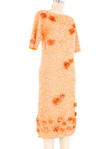 Gene Shelly Peach Sequin Knit Dress Dress arcadeshops.com