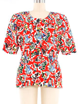 Karl Lagerfeld Mythology Print Short Sleeve Jacket Jacket arcadeshops.com