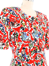 Karl Lagerfeld Mythology Print Short Sleeve Jacket Jacket arcadeshops.com