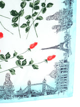 Escada Europe Red Rose Silk Scarf Accessory arcadeshops.com