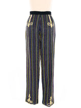 Todd Oldham Multicolor Beaded Trousers Bottom arcadeshops.com