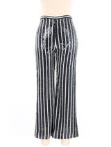Oscar de la Renta Striped Sequin Ensemble Suit arcadeshops.com