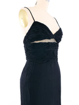 Valentino Sheer Panel Midi Gown Dress arcadeshops.com